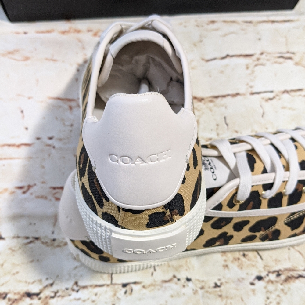 ๐ SALE Coach Leopard Low Top Sneakers - Picture 6 of 8